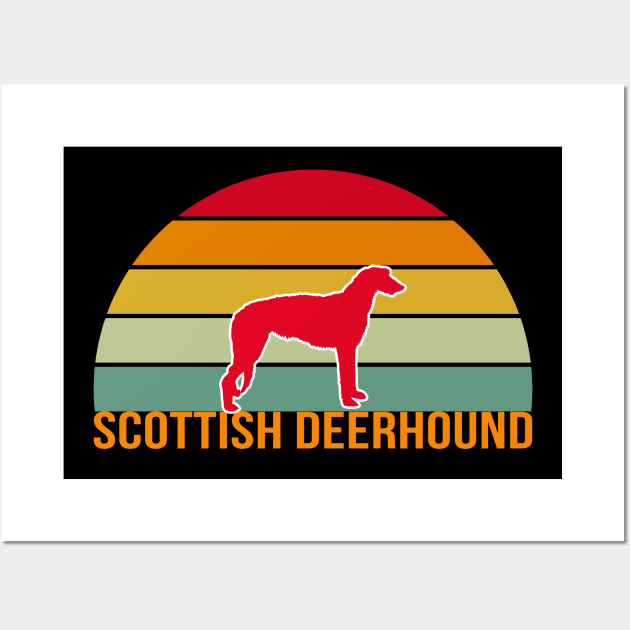 Scottish Deerhound Vintage Silhouette Wall Art by khoula252018